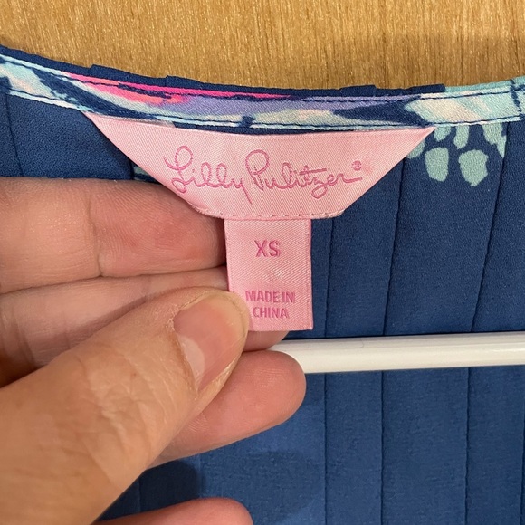 #169- LILLY PULITZER bohemian bright tunic - Picture 3 of 4